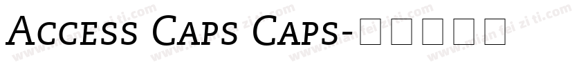 Access Caps Caps字体转换